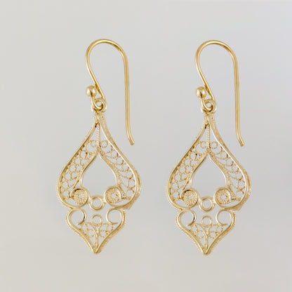 Open Teardrop Dangle Earrings