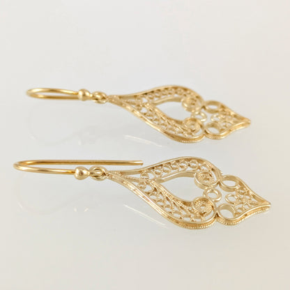 Open Teardrop Dangle Earrings