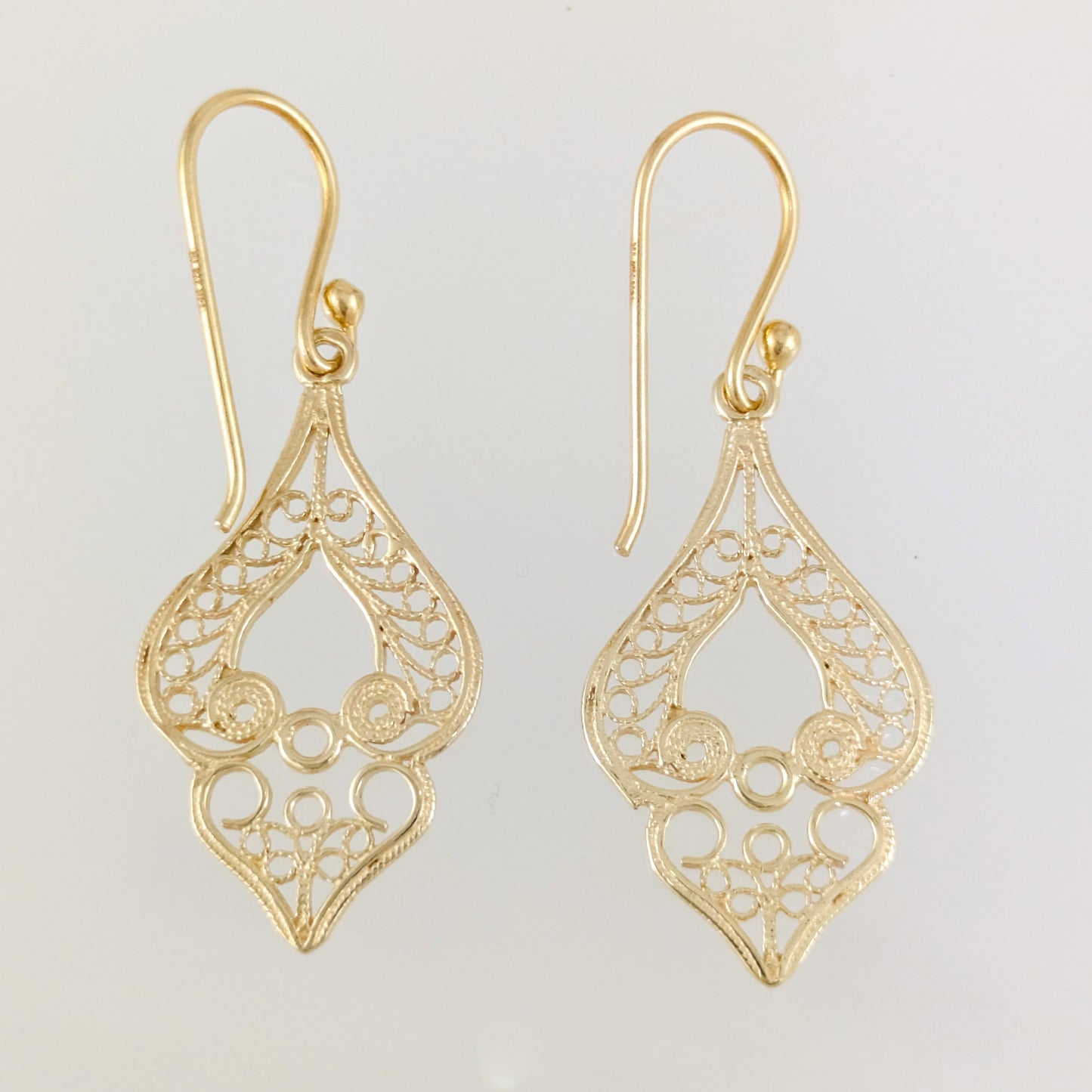 Open Teardrop Dangle Earrings