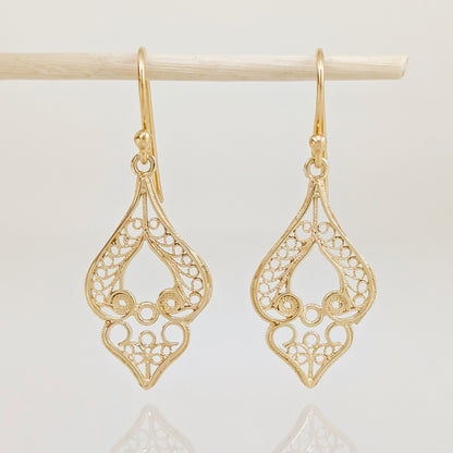 Open Teardrop Dangle Earrings