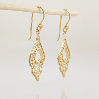 Open Teardrop Dangle Earrings