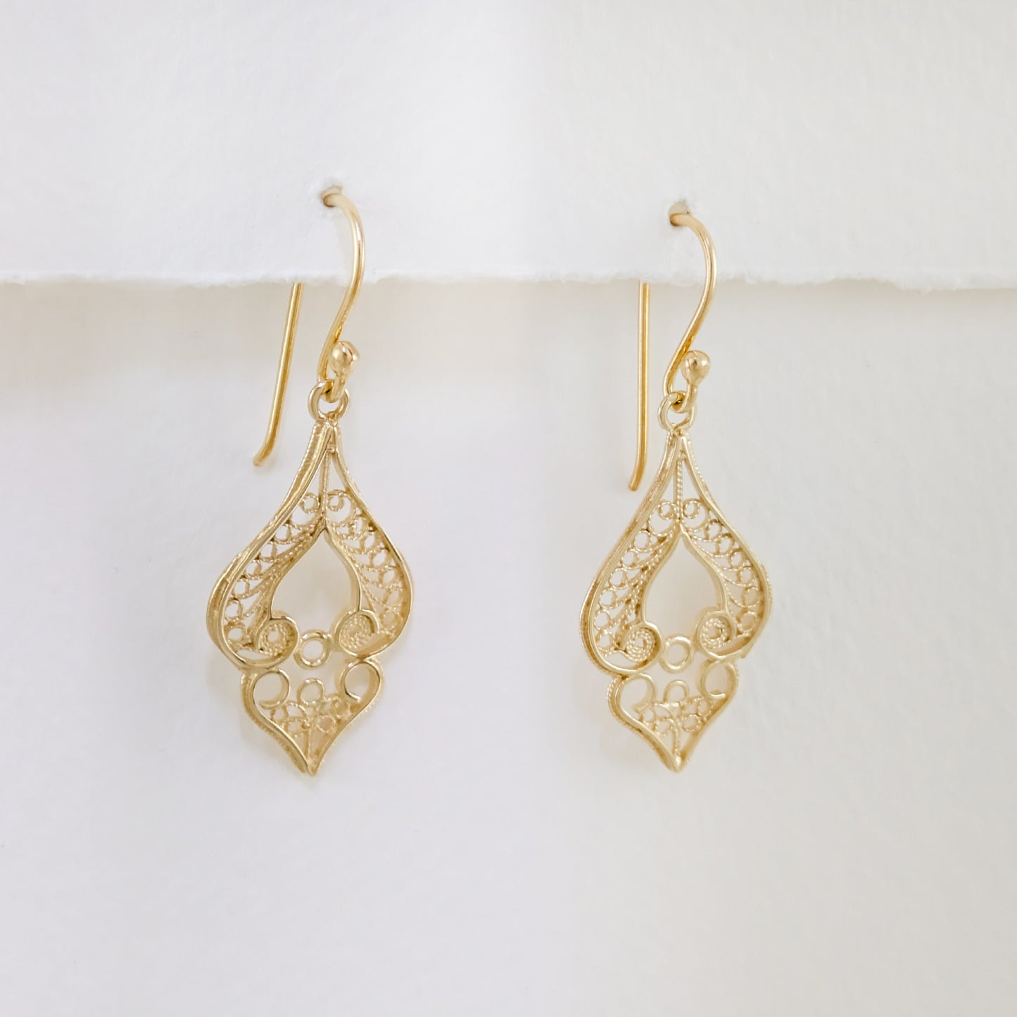 Open Teardrop Dangle Earrings