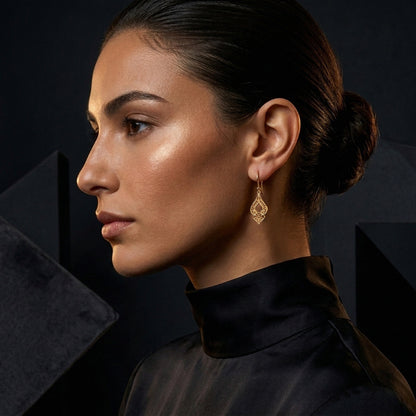 Open Teardrop Dangle Earrings