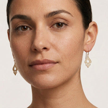 Open Teardrop Dangle Earrings