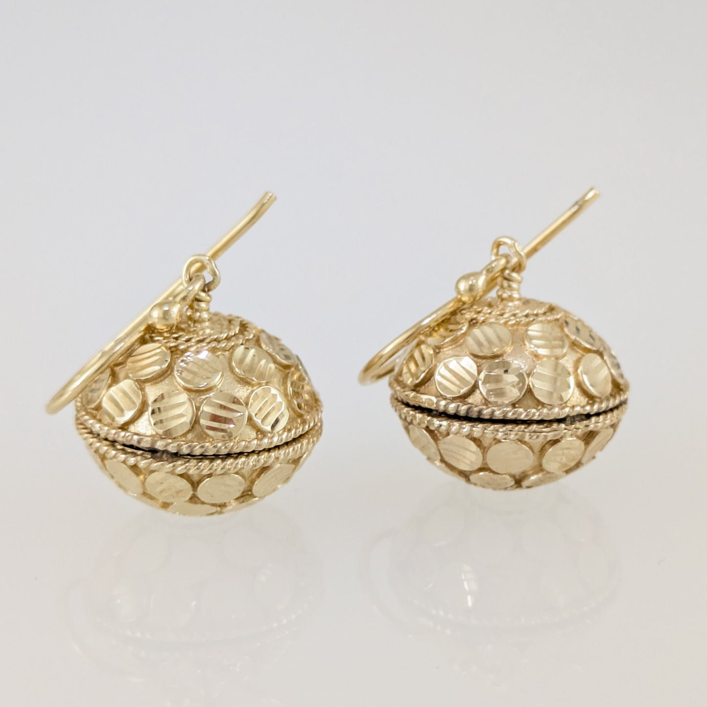 Domed Tribal Bead Dangle Earrings