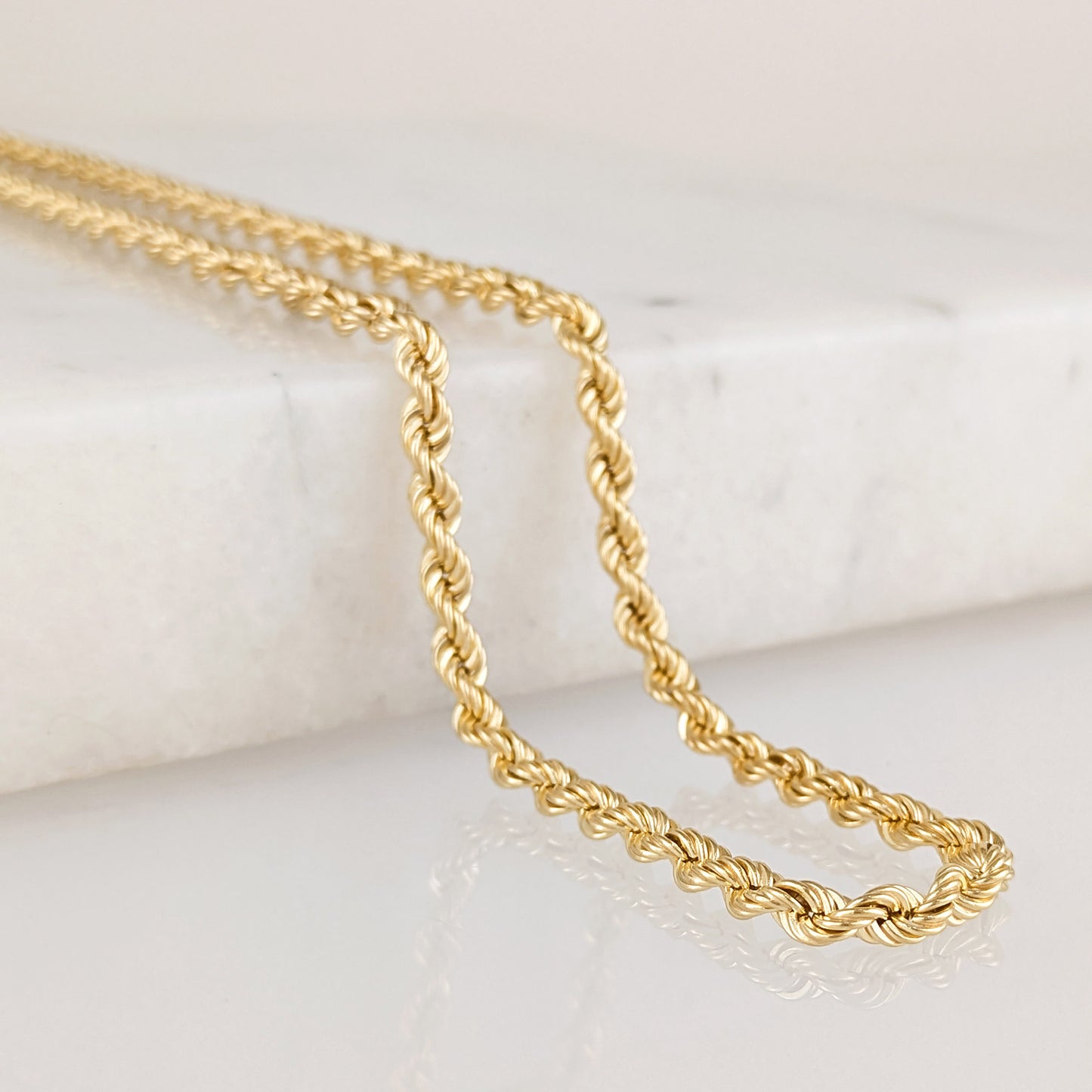 Rope Chain Necklace 4mm Bold Adjustable Chain