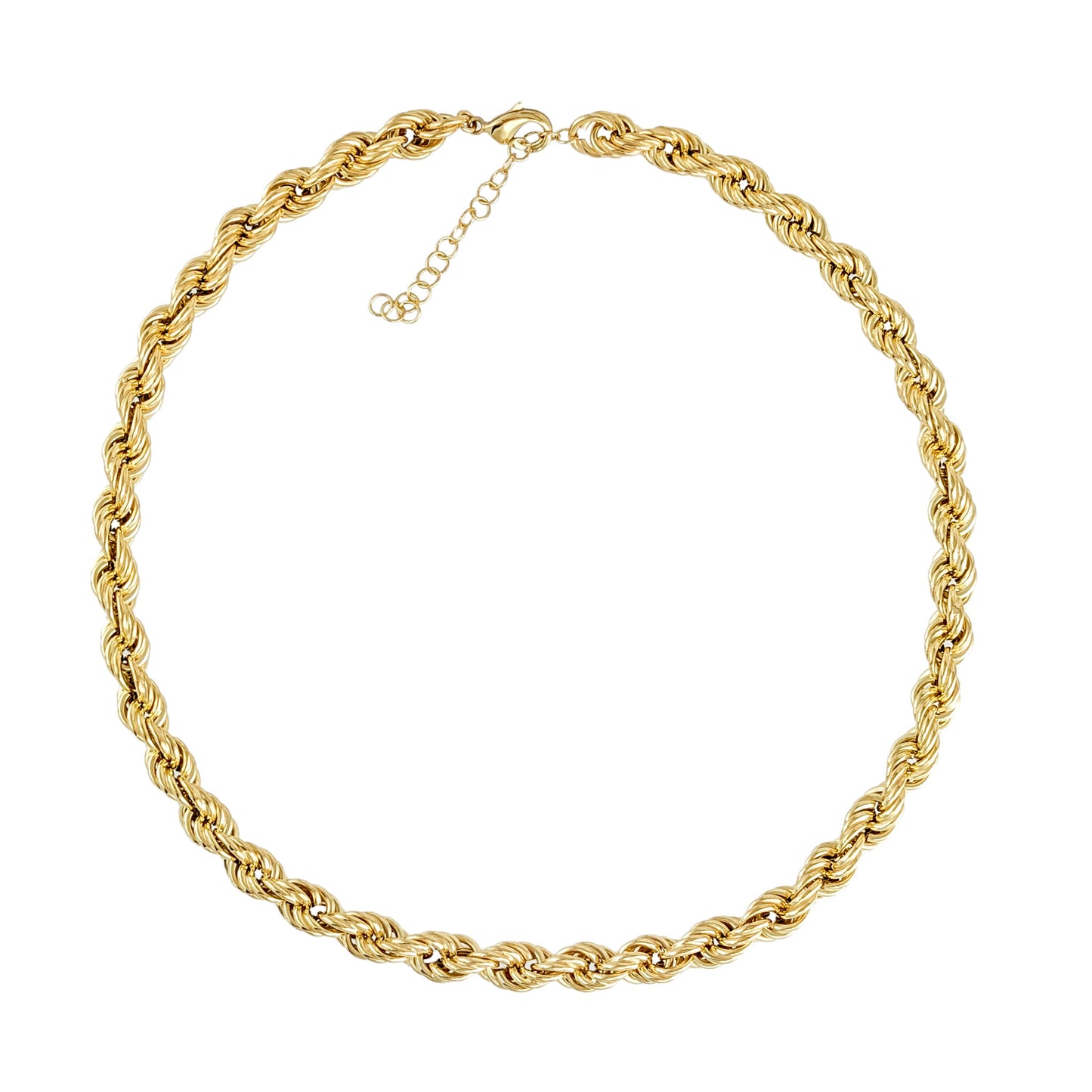 Bold Rope ChainStatement Necklace  8mm gauge Adjustable