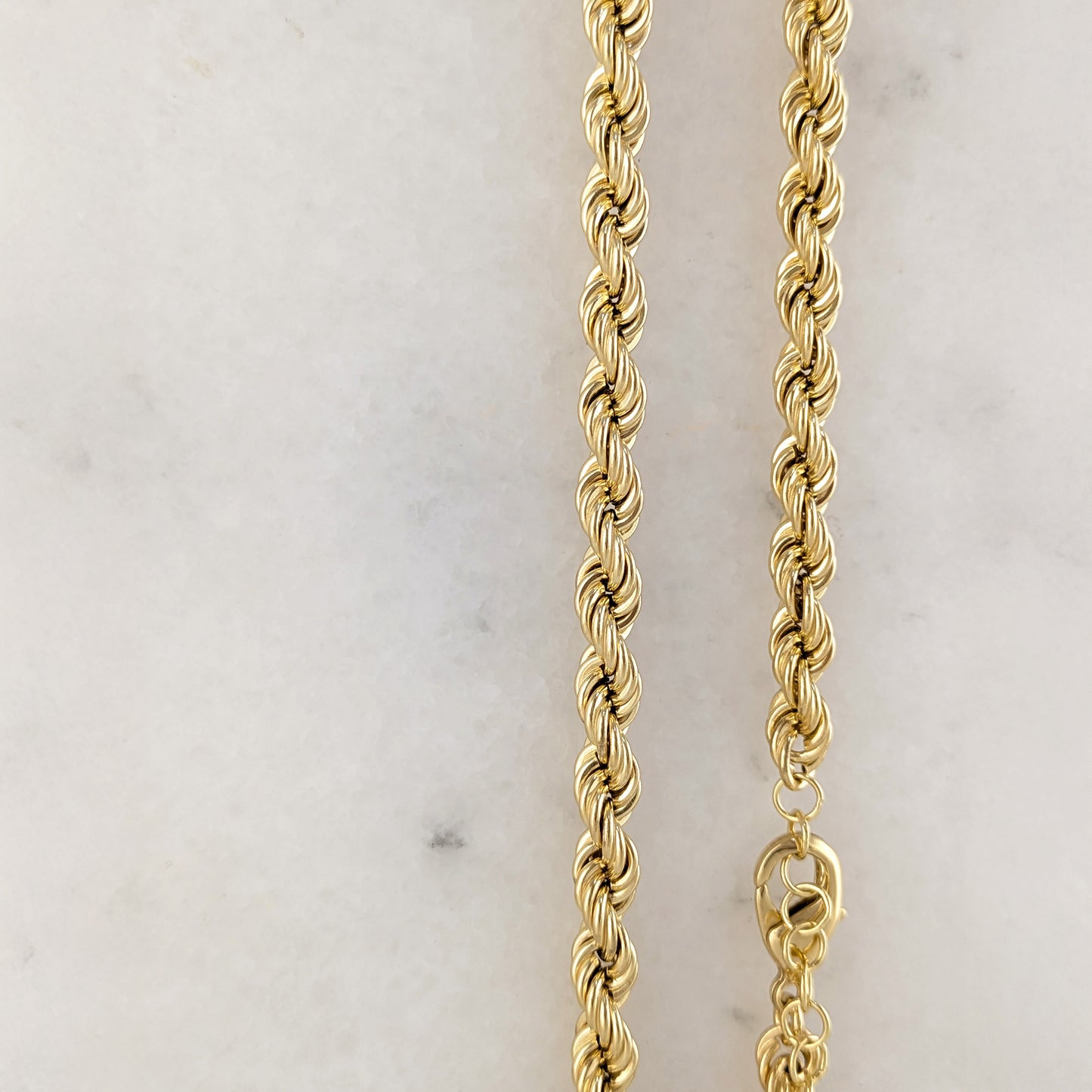 Rope Chain Delicate Statement Necklace - 5.5mm Gauge - Adjustable