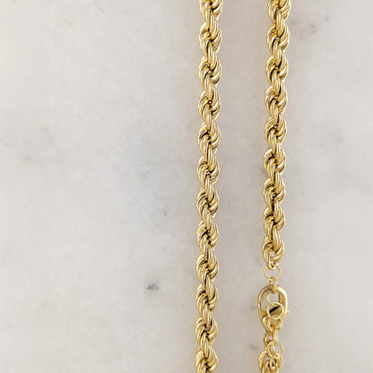 Rope Chain Delicate Statement Necklace - 5.5mm Gauge - Adjustable