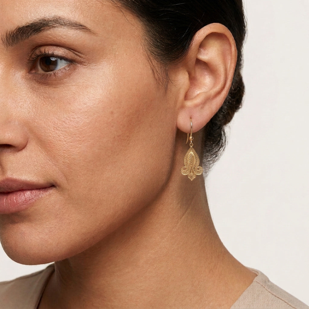 Fleur-de-Lis Dangle Earrings