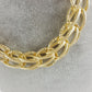 Bold Chain Link Woven Necklace with toggle clasp