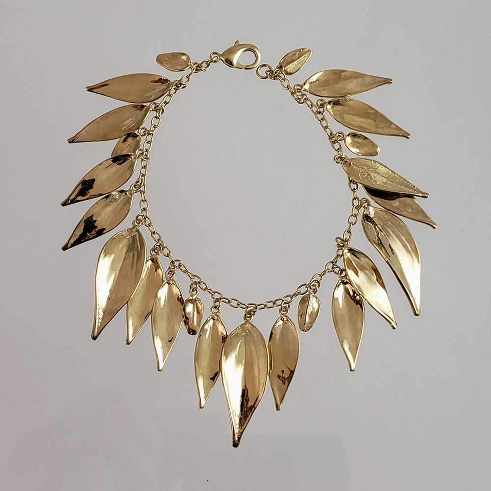 Leaf Charm Bracelet with Lobster claw