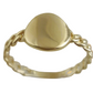 Engravable Cuban Chain Link Shank Gold Ring - 10k, 14k, 18k