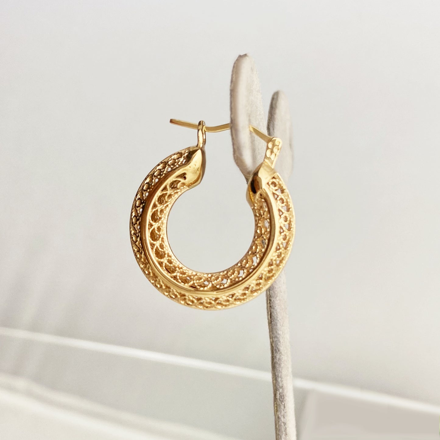 Round Filigree Hoop Earrings