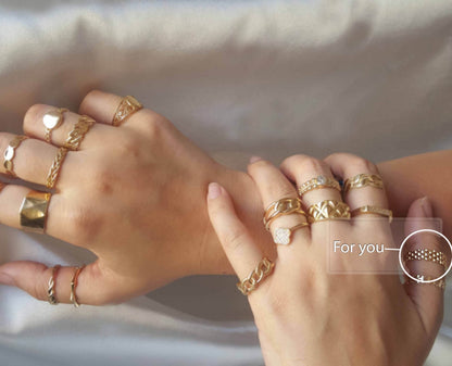 Panther Link Gold Ring - 10k-14k-18k - TurkishBling