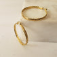 Byzantine Link Hoop Earrings with Timeless Texture