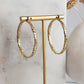 Byzantine Link Hoop Earrings with Timeless Texture