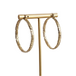 Byzantine Link Hoop Earrings with Timeless Texture