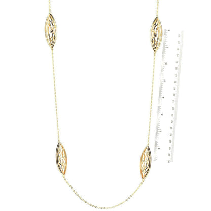 Dimensional Vine Element Station Cable Necklace - 40inch - TurkishBling