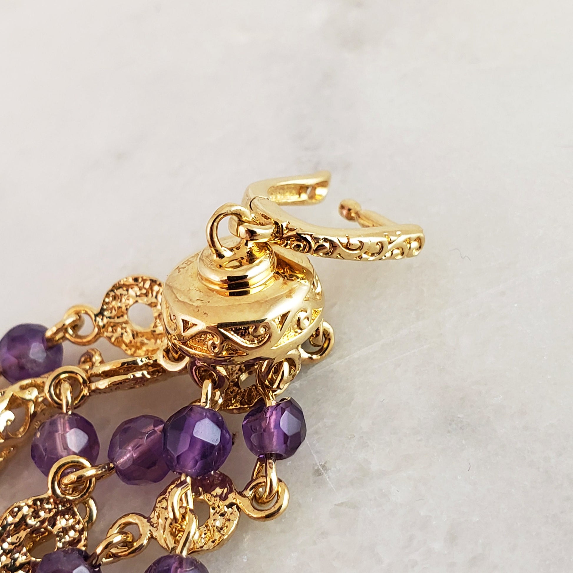 Genuine gemstone tassel enhancer pendant