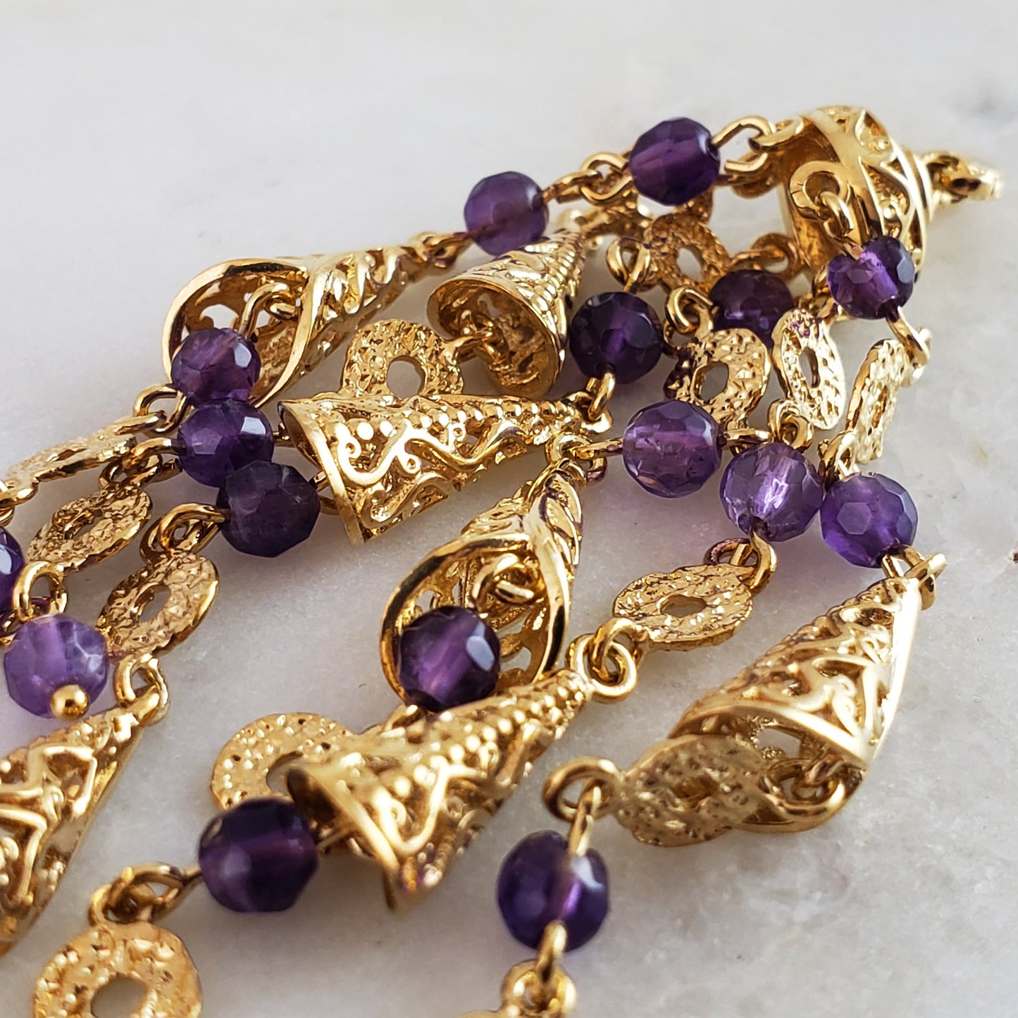 Genuine gemstone tassel enhancer pendant