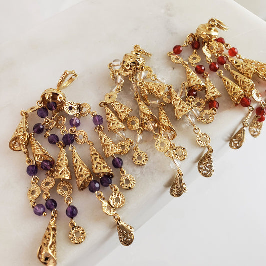 Genuine gemstone tassel enhancer pendant