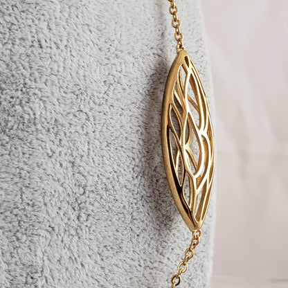 Dimensional Vine Element Station Cable Necklace - 40inch - TurkishBling