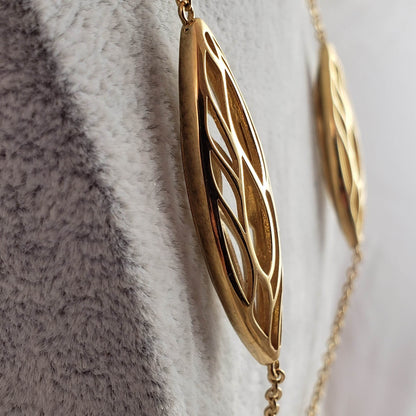 Dimensional Vine Element Station Cable Necklace - 40inch - TurkishBling