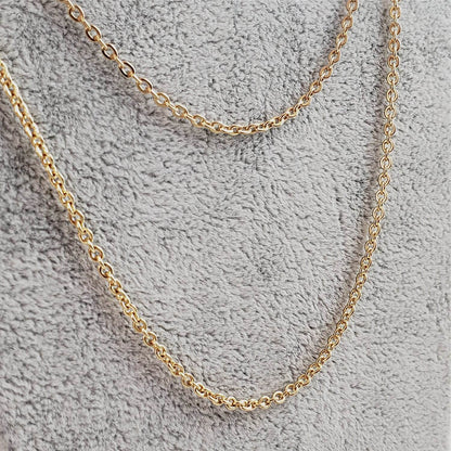 Durable Cable Chain, Necklace for Layering or Hold Pendants 18 inch & 36 inch - TurkishBling