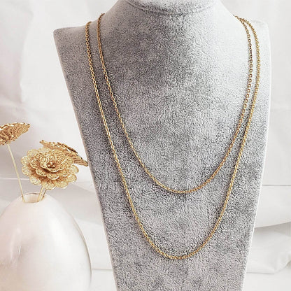 Durable Cable Chain, Necklace for Layering or Hold Pendants 18 inch & 36 inch - TurkishBling