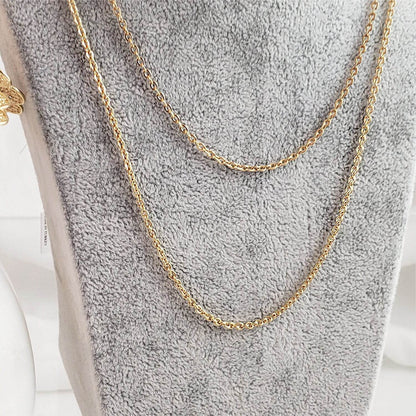 Durable Cable Chain, Necklace for Layering or Hold Pendants 18 inch & 36 inch - TurkishBling