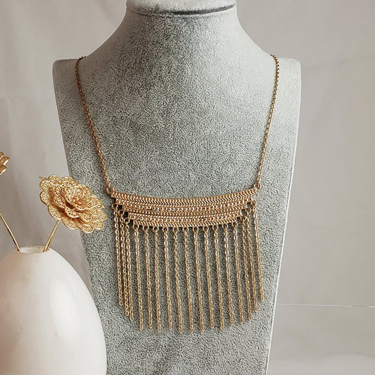 Cleopatra Collection Fringe Chain Necklace