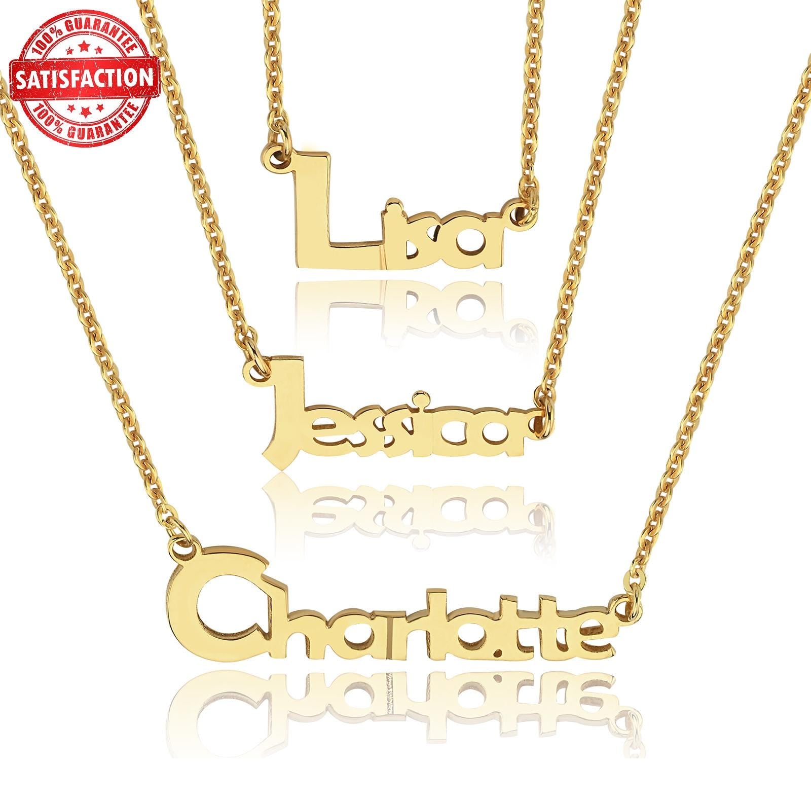 A Unique and Personalized Gift For Your Loved Ones an 18K Gold-Plated Silver Name Necklace