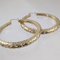 Made to Order Solid 14k Gold Scrollwork Hoop Earrings, Also Available in 10K & 18K Solid Gold