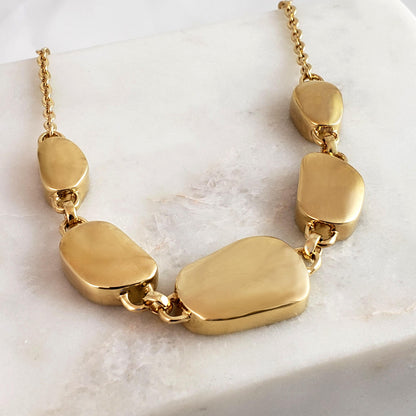 Organic Pebble Link Necklace