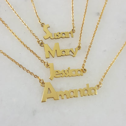 A Unique and Personalized Gift For Your Loved Ones an 18K Gold-Plated Silver Name Necklace