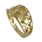 Quilt Pattern Gold Ring - 10k,14k,18k