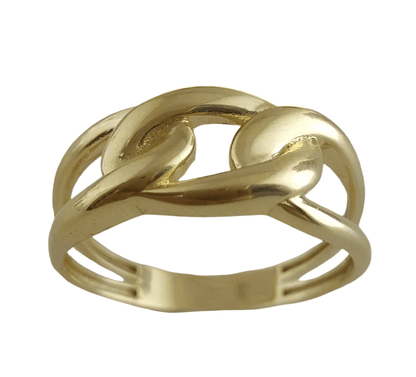 Interlocked Gold Ring - 10k,14k,18k - TurkishBling