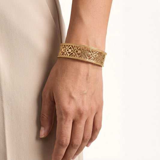 Pattern Cuff Bracelet Adjustable Open Bangle Statement Jewelry