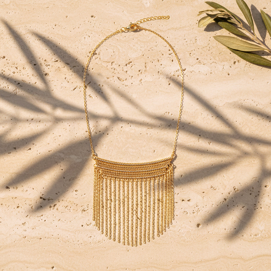Cleopatra Collection Fringe Chain Necklace
