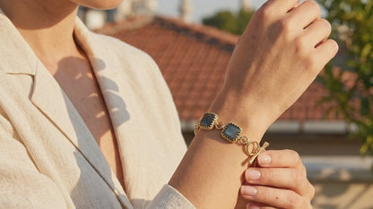 Reversible Labradorite Gem Bracelet