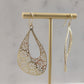 Floral Cutout Teardrop Earrings with French Wire