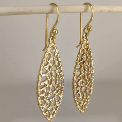 Organic Openwork Drop Earrings