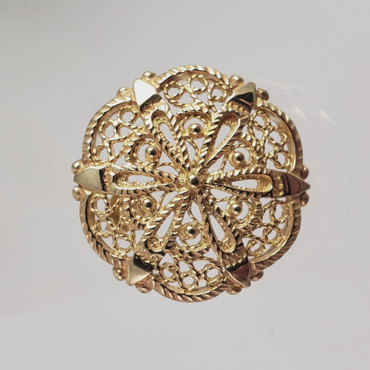Filigree Sunburst Statement Stud Earrings