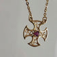 18K Gold Plated 18" Ruby Symbol Necklace