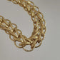 Bold Chain Link Woven Necklace with toggle clasp