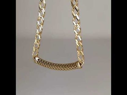 Crystal Bar Chain Necklace Adjustable