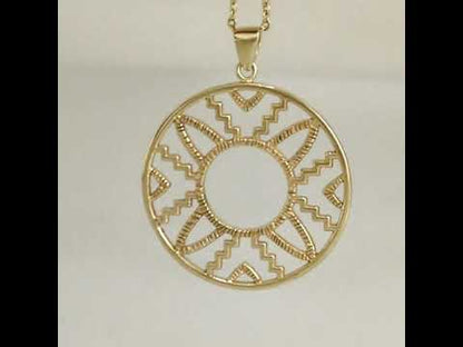 Geometric Circle Pendant Charm