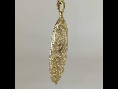Oval Filigree Statement Pendant
