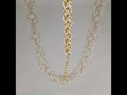 Bold Byzantine Chain Necklace – 10mm Unisex Statement with Adjustable Fit